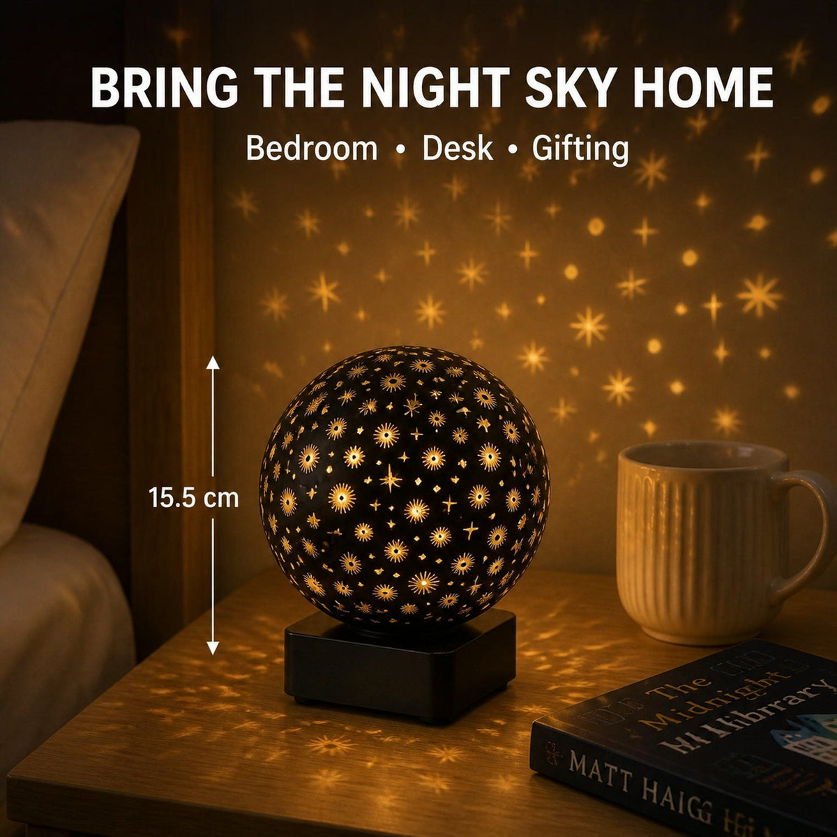 Starry sky projector lamp.